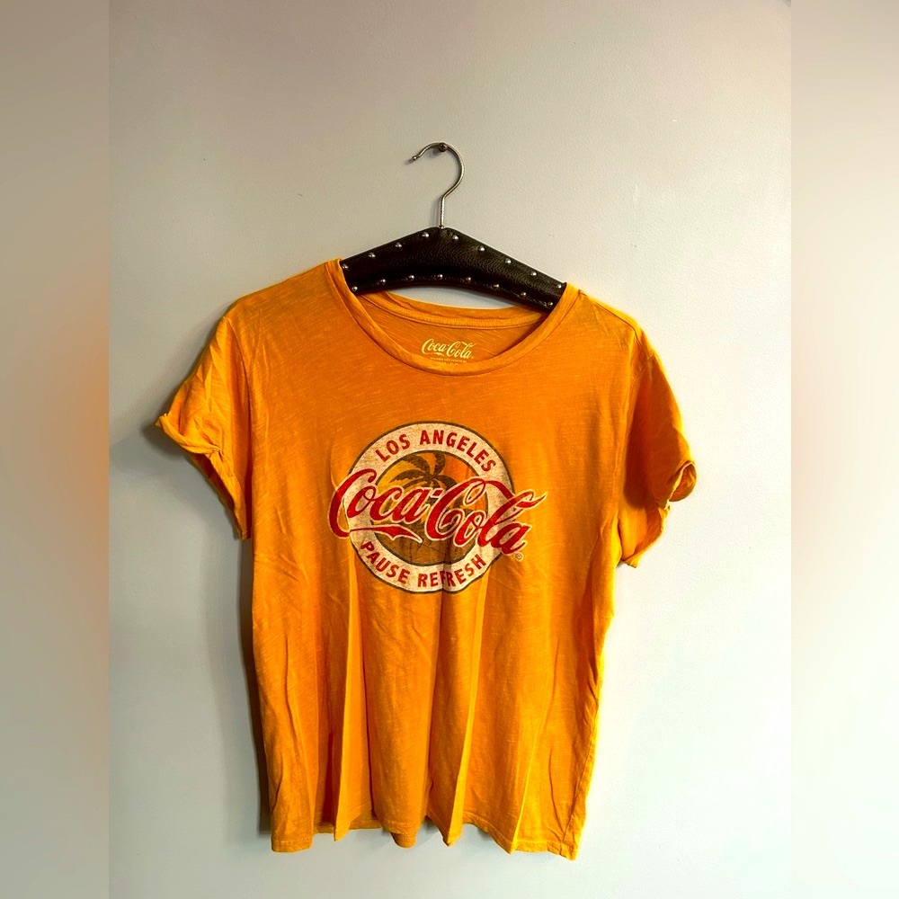 Lucky Brand distressed tangerine tee! ✌️